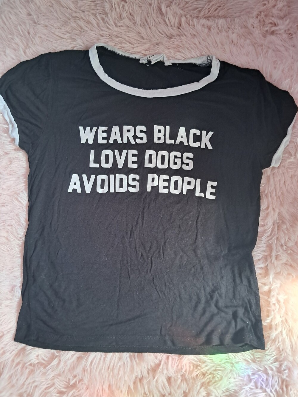 Gothy Vibes Babydoll Tee - Wears Black Loves Dogs Avoids People - Humor